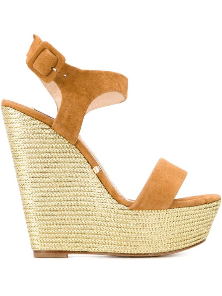 Gianni Renzi Wedge-Sandalen aus Wildled sneakers (bruin)
