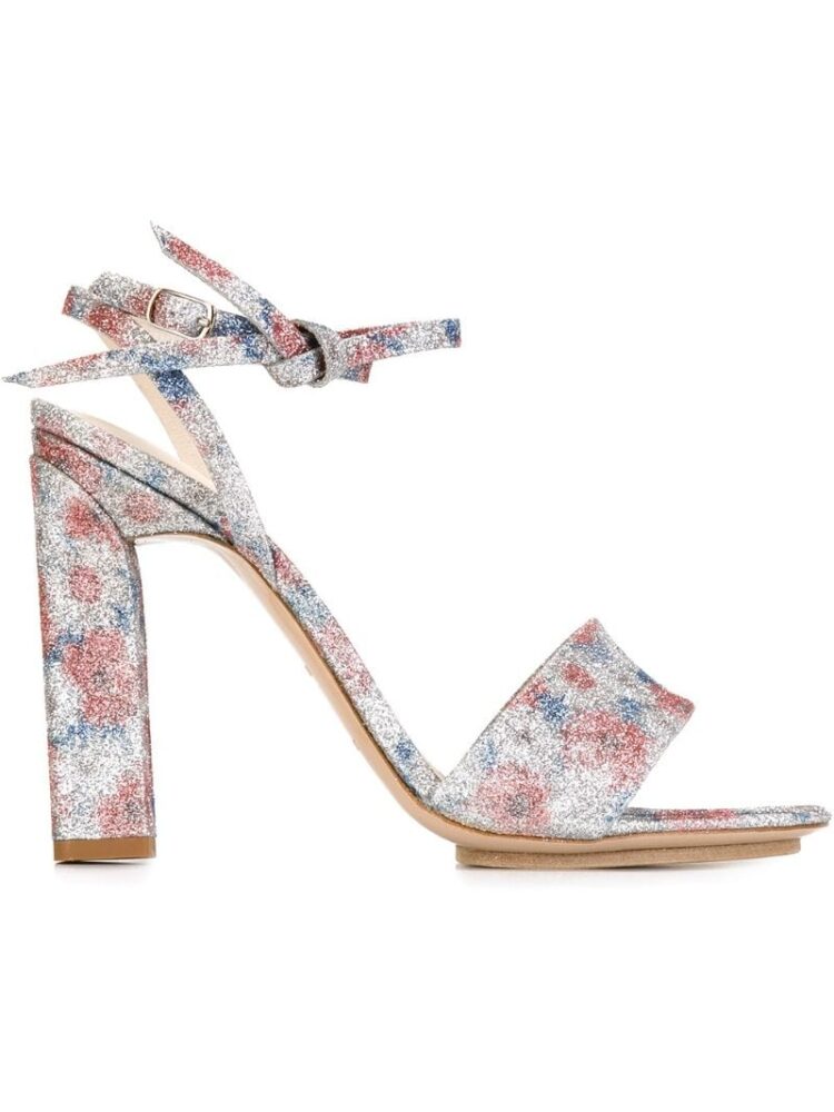 Delpozo Sandalen mit Glitzer-Finish sneakers (grijs)