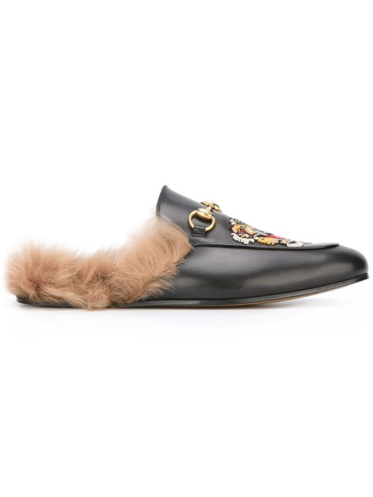 Gucci 'Princetown' Slipper mit Tigermotiv sneakers (zwart)