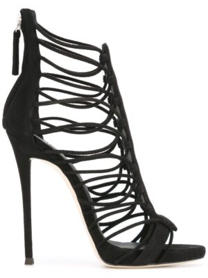 Giuseppe Zanotti Design 'Suede Zoey' Sandal sneakers (zwart)