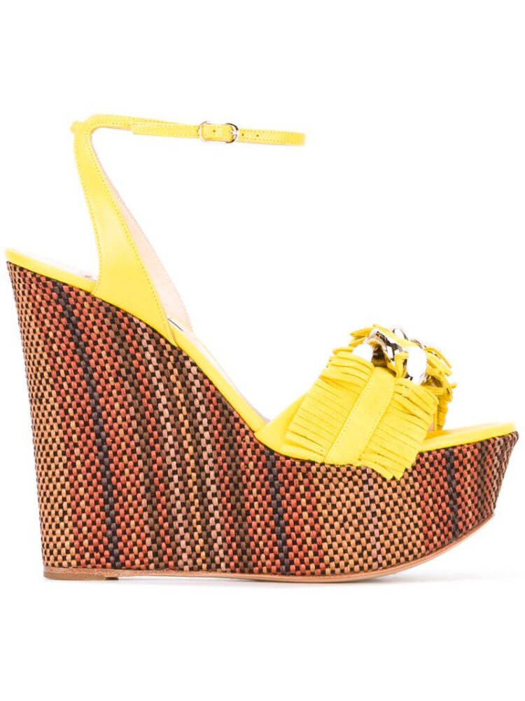 Casadei Sandalen mit Keilabsatz sneakers (geel)