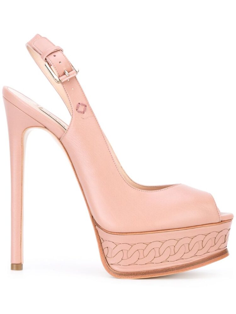 Casadei Peeptoe-Sandalen mit Plateausohl sneakers (paars)
