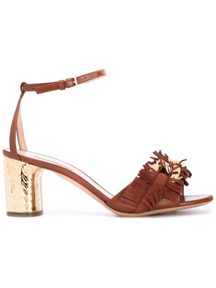 Casadei Sandalen mit Metallic-Absatz sneakers (bruin)