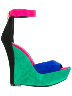 Balmain Wedge-Sandalen in Colour-Block-Opti sneakers (overige kleuren)