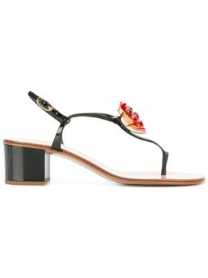 Giuseppe Zanotti Design Sandalen mit floralen Verzierung sneakers (zwart)
