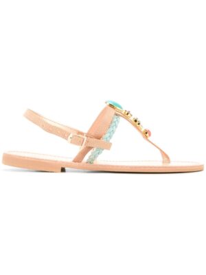 Christina Fragista Sandals 'Thirassia T' Sandalen mit Swarovski-Kristall sneakers (bruin)