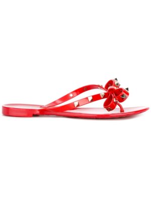 Valentino 'Rocstud' Flip-Flop sneakers (rood)