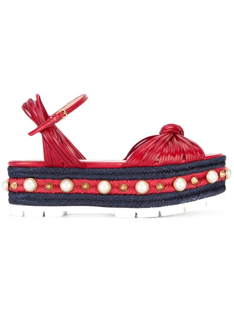 Gucci Flatform-Sandalen mit Riemch sneakers (rood)