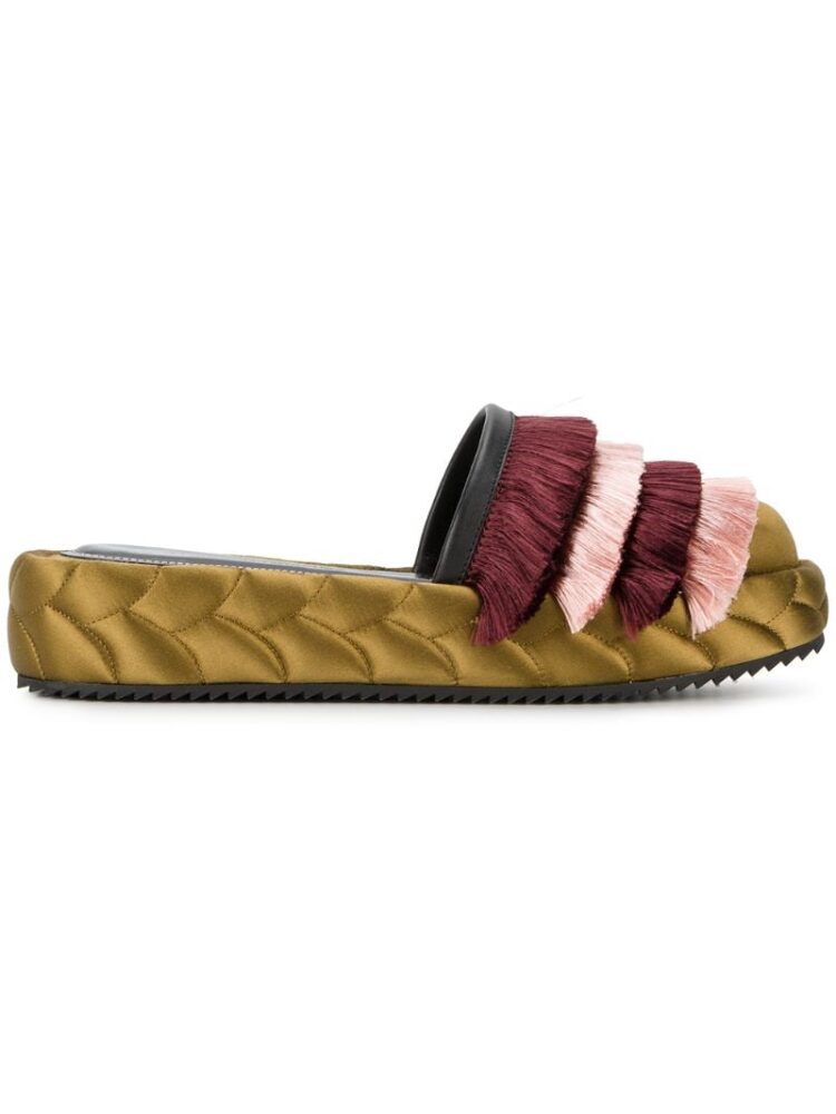 Marco De Vincenzo Gesteppte Seidenpantoletten mit F sneakers (overige kleuren)