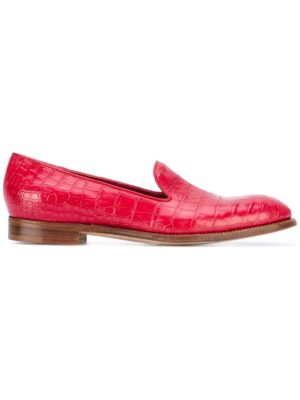 ilvano Lattanzi Klassische Slipper aus Krokodilled sneakers (rood)