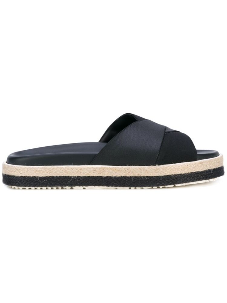 MSGM Sandalen mit gewebtem Riem sneakers (zwart)