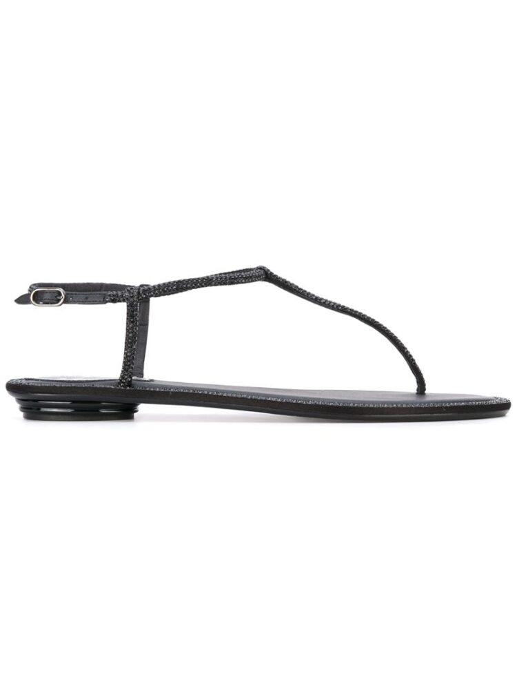 René Caovilla Sandalen mit T-Riem sneakers (zwart)