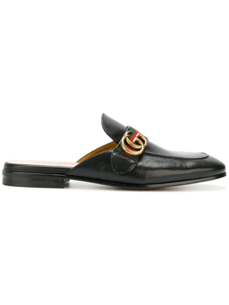 Gucci 'Princetown' Slipper mit GG-Schnall sneakers (zwart)
