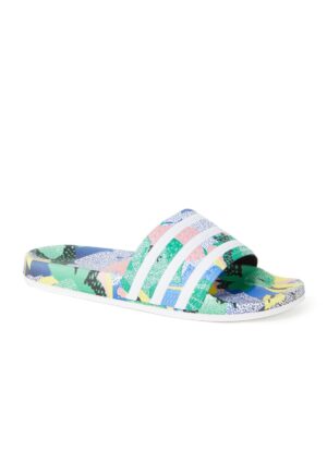 Adilette badslipper met streeppatroon