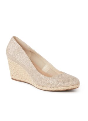 Annabels sandalette met sleehak en glitter finish