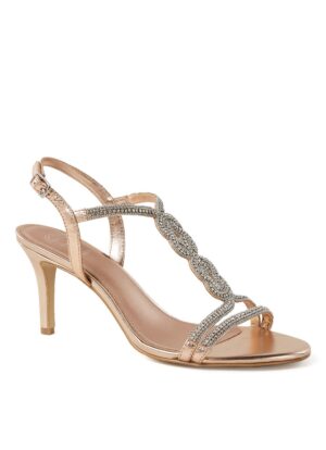 Meena sandalette van leer met strass