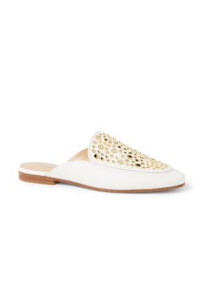 Farrow slipper van leer met studs