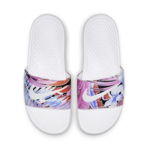 Nike Benassi JDI Floral Slipper voor dames - Wit