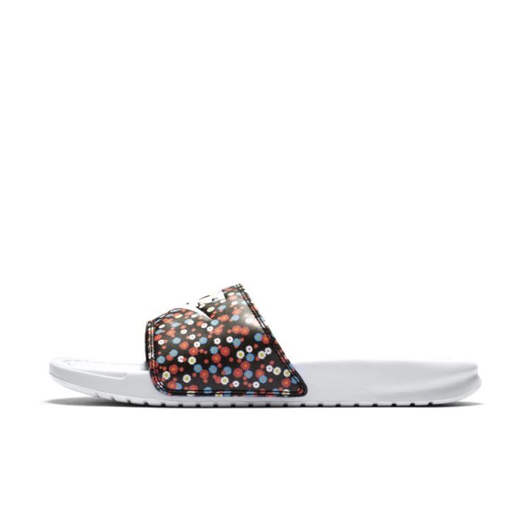 Nike Benassi JDI Floral Slipper voor dames - Wit