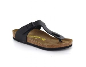 Birkenstock Gizeh Kids Zwarte Slipper (Zwart)