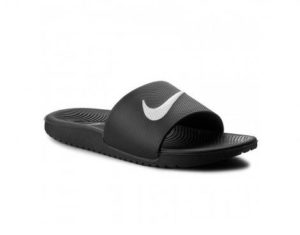 Nike Kawa Slide (Gs/Ps) Zwarte Slippers (Zwart)