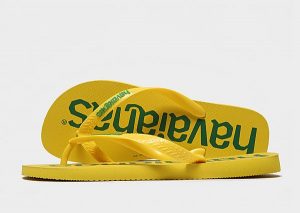 Havaianas Logomania Flip Flops (Green/Yellow)