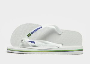 Havaianas Brazil Logo Flip Flops (White)