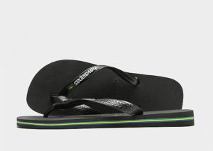 Havaianas Brazil Logo Flip Flops (zwart)