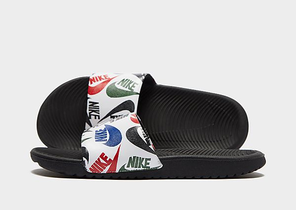Nike Kawa Slides SE Junior (Black/White/Multi)
